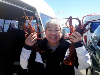 巨大・伊勢エビGetだぜ〜!