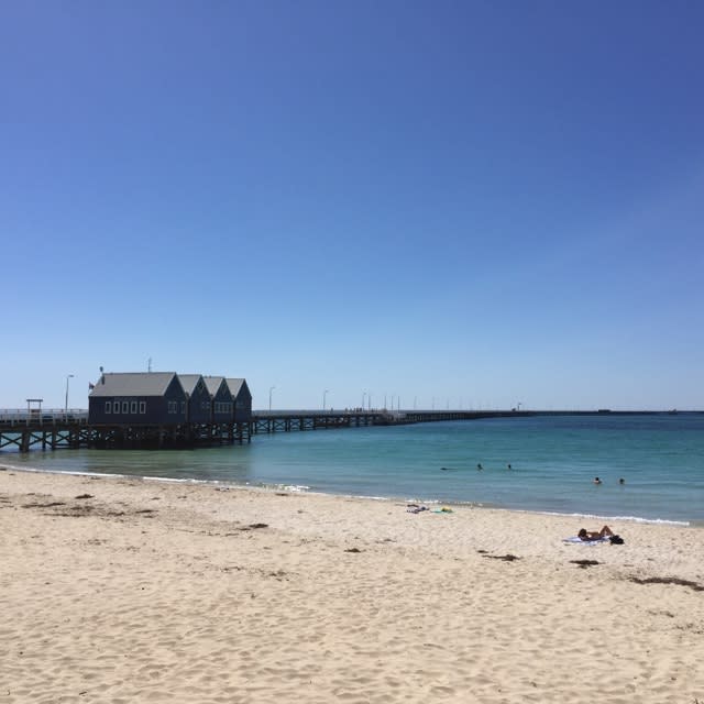 トロッコにのってBusselton Jettyの海へ